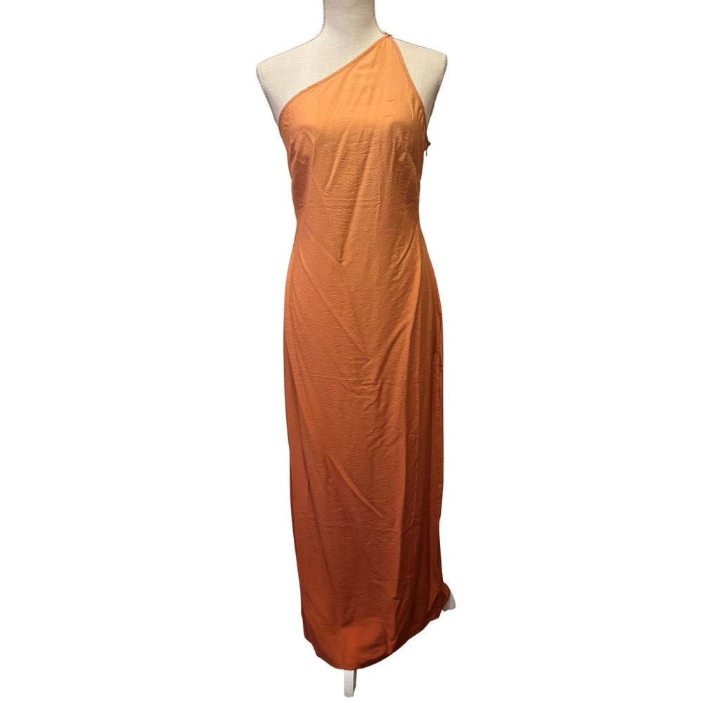 Madewell One Shoulder Maxi Dress Burnt Orange NP094 Womens 4 New With Tags - Picture 2 of 8
